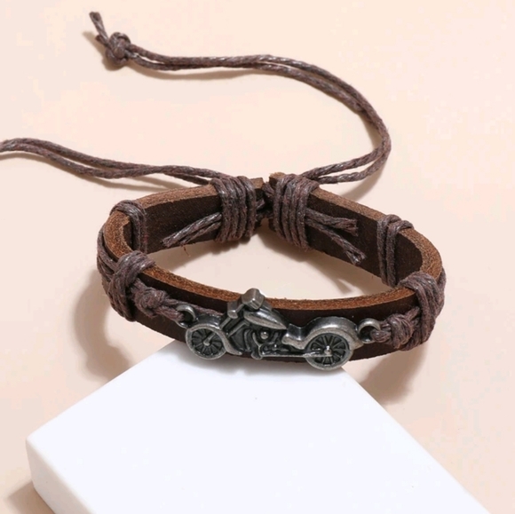 Unisex Motorcycle PU Bracelet - Picture 5 of 7